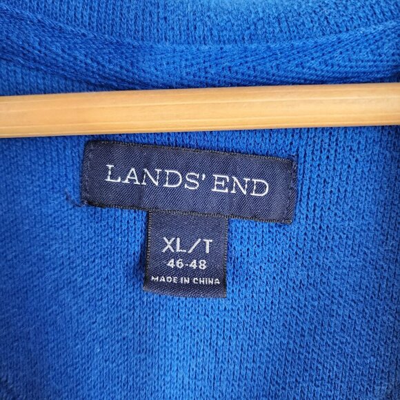 Lands' End‎ Men's Bedford Rib Quarter Zip Sweater Quarter Zip Yellow Men's XL/T - Picture 7 of 8